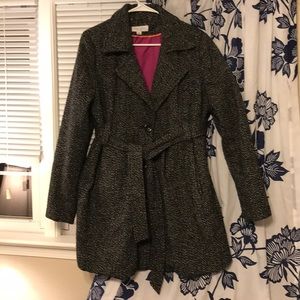 Liz Lange Maternity XL Wool Peacoat Tie